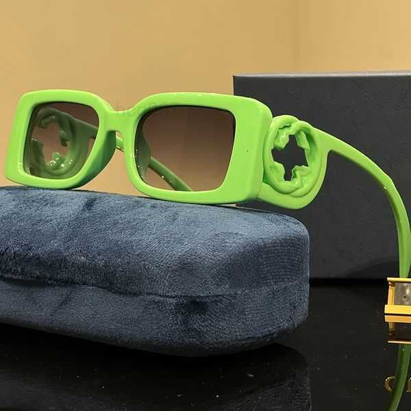 Diseñadores de damas Gafas de sol Naranja Caja de regalo Gafas Moda Marca de lujo Lentes de repuesto Encanto Mujeres Hombres Modelo unisex Viaje Playa ParaguasMH6H