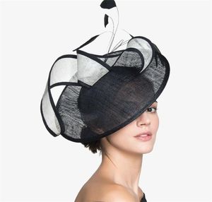 Fascinateurs Mescinateurs Minlinerie Party Mariage Sinamay Hat Wide Brim Fedora Kentucky Derby Headpice CHIRCH CHIRS ACCESSOIRES 210322657283