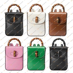 Dames Fashion Casual Design Luxe Bamboo Mini Bag Tote Handtas Crossbody Schoudertas Hoogwaardige Top 5A 702106 Paszak