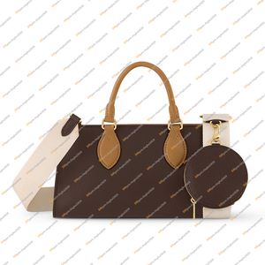 Ladies Fashion Casual Designe Luxury on the Go Tote Bag Bag Bags Homenaje de hombro Crossbody Messenger Top Mirror Quality M46653 Polso de bolsa