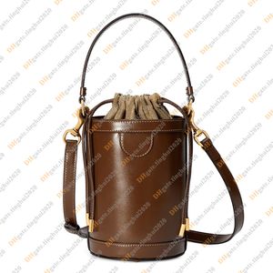 Dames mode casual ontwerp luxe Ophidia mini bucket tas draagtas handtas schoudertassen crossbody messenger tas top spiegel kwaliteit 760201 zak portemonnee