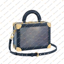 Dames mode casual ontwerp luxe petite valise doos cosmetische kast handtas tote schoudertassen crossbody messenger tas top spiegel kwaliteit m10201 zak portemonnee