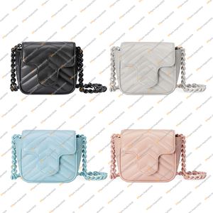 Fashion Fashion décontractée design de luxe carré quilting mini sac de chaîne sac de taille bumbag sacs fanny pack crossbody sac à bandoulière Top Mirror Quality 739599 Purse