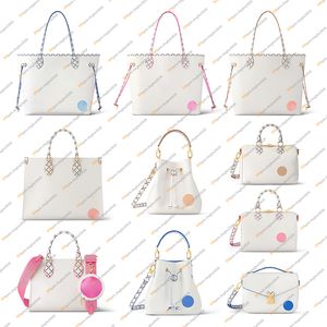 Señoras Moda Casual Designe Lujo Acuarela Serie Tote Bolso Crossbody Bandolera TOP Espejo Calidad M22976 M23073 M23055 M22985 M22980 M22978 Bolsa