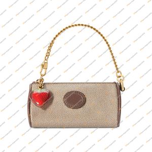 Dames modeontwerper luxe aardbeien ketting portemonnee sleutel zakje pouch munt portemonnee creditcardhouder top spiegelkwaliteit 726253 business