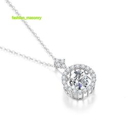 damesmode-sieraden met moissanite hangerkettingen in verschillende kleuren zilver 925 sterling verguld