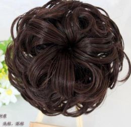 Damas Moda de cabello sintético Buns Flower Piezas para el cabello fácil de usar 4Colors8778114