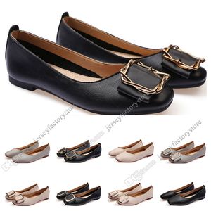 Zapato plano para mujer, talla lager, 33-43, cuero para mujer, niña, color nude, negro, gris, novedad, zapatos de vestir para fiesta de boda, cuarenta y uno