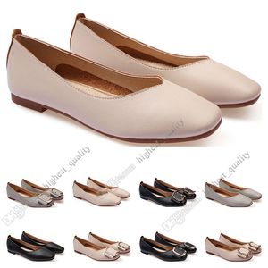 Ladies Flat Shoe Lager Tamaño 33-43 Mujeres Cuero Nudio Nude Nudo Nudo Arriva Nuevo Vestido de boda Fiesta de boda Shoes veinte