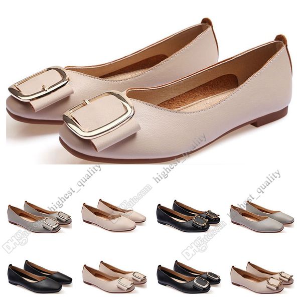 Dames chaussures plates lager taille 33-43 femmes fille cuir nu noir gris nouvel arrivel travail robe de soirée de mariage chaussures onze