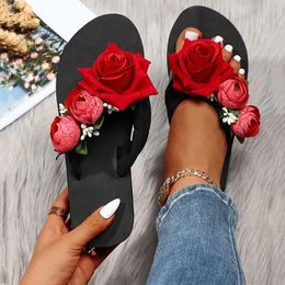 Dames flip slippers flops zomer open teen bloemen bohemian s voor 6 lederen sandalen vrouwen maat 12 230403 511 ANDALS IZE