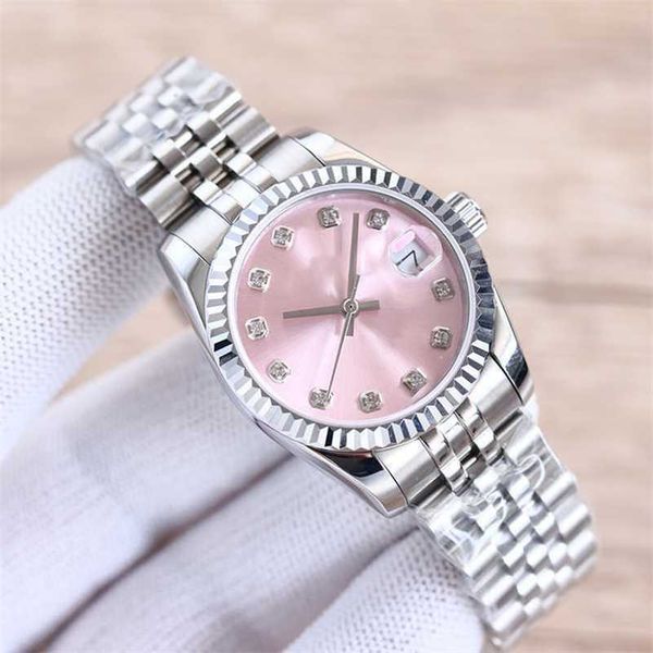 Reloj completo para mujer Roles automáticos Relojes mecánicos 31 mm 28 mm Correa de acero inoxidable Reloj de pulsera de diamantes Diseño impermeable Montre de Luxe Relojes de pulsera Regalo Cy