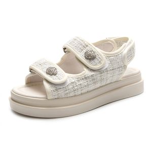 Dames Heel Woman Women's Medium Elegant Flats Summer Platform Sandalen Dames Designer schoenen Girls 23071 68