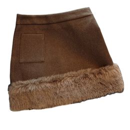 Falda A-bag de cintura alta para mujer, ajustada a la cadera, en otoño e invierno, S M L