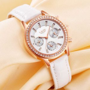 Dames lederen horloges luxe merk vrouwen jurk quartz-horloge student diamant vrouwtjes polshorloge meisje klok relogio feminino 210527