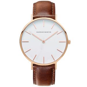 Dames lederen horloges Dames gouden horloge Beroemd merk Leuke vrouwelijke klok Quartz Pols mode horloge zwart merk Montre Femme 201119288i