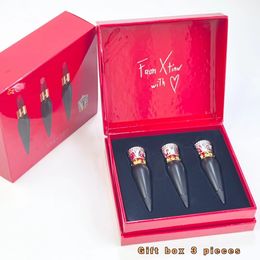 Ladies Lipstick Gift Box Set Exquisite Romantic Cadeau 1.8G 3PCS Kleurnummers 005M-002M-001M