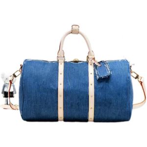 Dames Luxe Denim Bags Designer TOTE TAG TACHTZAKS Heren Dames grote capaciteit Travel Tote Casual denimzakken Grote denim satchels
