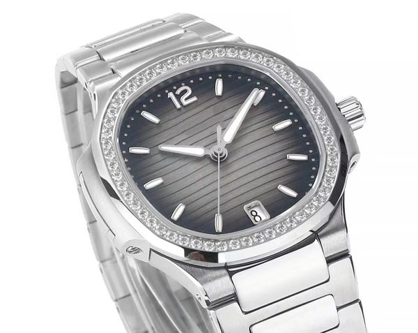 Reloj mecánico para mujer Sport Elegant Japan 8215 Movimiento Premium Bobinado automático 35.2mm7118 Crystal Diamond Dial Nautilus Watch