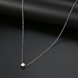 Dames ketting geometrische vierkante kubus eenvoudige stijl mode ketting hanger ketting dames sieraden feest