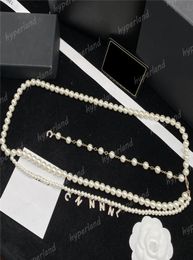 Dames Pearl Chains Belts Designer Taille Accessoires Luxury Brand Tailleband Women Belt Gold Links Ceintures Pearls Hangersketen 7606482