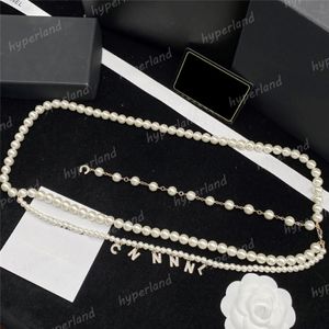 Dames Pearl Chains Belts Designer Taille Accessoires Luxury Brand Tailleband Women Belt Gold Links Ceintures Pearls Pewaren Ketting Belts 279i