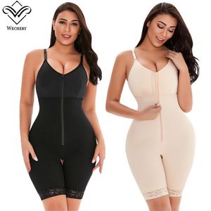 Sous-vêtements élastiques grande taille pour femmes, amincissants, fermeture éclair avant avec déduction interne, dentelle modelant tout le corps