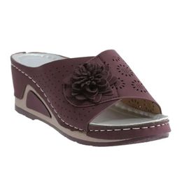 Dames s chiens femmes sandales mode pour couleur solide en cuir de surface en cuir flor