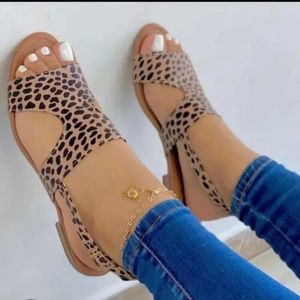 Ladies S Sandals Zapatos a la venta 2024 Fashion Leopardo Impresión Mujer para mujeres al aire libre