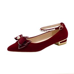 Dames sandales chaussures de mariage automne femmes mode nouveau deux porte des chaussures de mariée mariage français rouge talons hauts pour femme A014