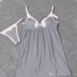 Livraison gratuite dames sexy licou net fil perspective chemise de nuit commerce extérieur femmes sexe lingerie gros pyjamas 06