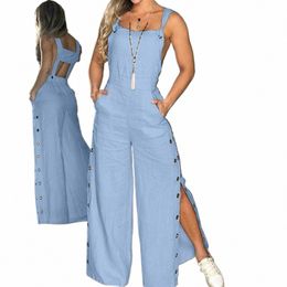 Dames Sexy Romper Combinaison 2024 Summer Sleevel Twisted Noeud Cott Strappy Pantalon Butt Ongs Fi Femmes Combinaisons W0Uu #