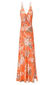 Mesdames Sexy Femmes Maxi Club Dress Bandage Long Party Femme Multiway Femme Robe Fleurs Imprimé Backless Robes Sling Hawaiian Vacation M2262882