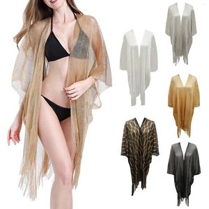 Mesdames Châle or Cardigan Loose Summer Sexy Beach Jirt Winter Cloaks pour femme Scarpes Turtle Neck Scarf Femmes