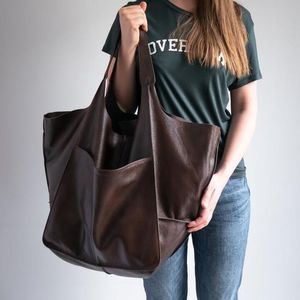 Sacs à bandoulière pour dames 10 couleurs européen rétro simple grande capacité sac fourre-tout personnalité de rue épissage sacs à main Joker pliant sac à main en cuir souple 5838 #