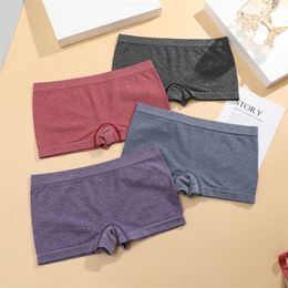 Mesdames Solid Color Boxers Briefes confortables Femme Sport Style Sport Sexy Sexy Pagetes For Women Intime Lingerie S-XL