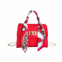 Dames Effen Kleur Handtas Fi MINI Keten Enkele Schouder Crossbody Tas PU Materiaal Kwastje Sjaal Decorati Y5RN #