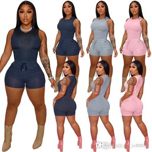 Dames sporttrackpakken zomer short set sexy panty's t -shirt vest shorts pak lopen yoga outfits casual kleding sportkleding