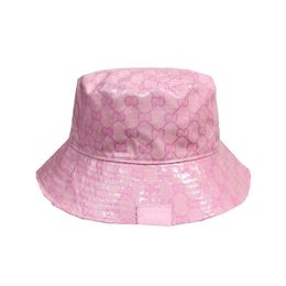 Chapeau de seau pour dames printemps et été tissu jacquard respirant créateur de mode chapeau de pêcheur lettre imprimée chapeaux de protection solaire
