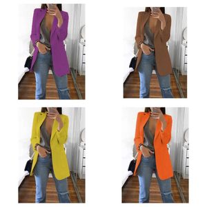 Mesdames printemps ol de revers professionnel cardigan Tempice de tempérament veste décontractée Blazer Women Office Dame 220402