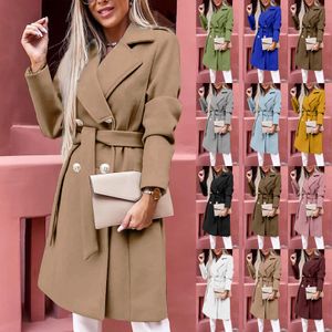 Mamèes Trench Trench High Quality Double-Side Mabinement en laine Femmes