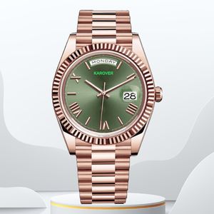 Montre femme pour hommes femmes haute qualité en acier inoxydable mouvement automatique 36mm 40mm montres bracelet de luxe couples montres étanche bleu vert montres-bracelets