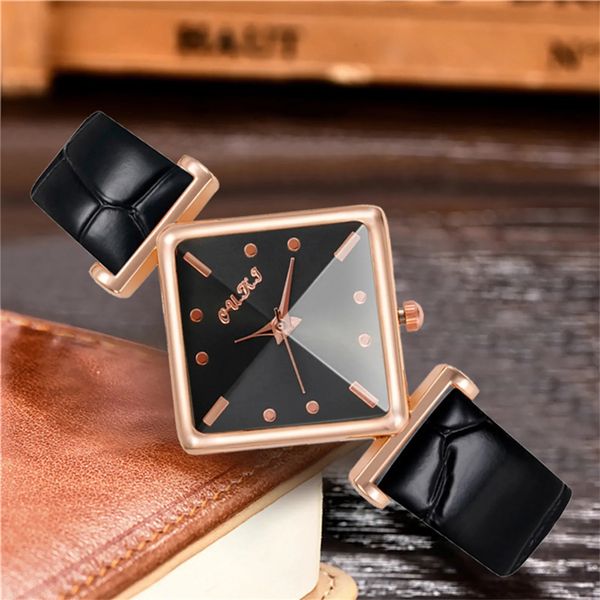 Reloj de Mujer con puntero luminoso, banda de cuero analógica de cuarzo, regalo Para Mujer, Relojes Para Mujer 240311