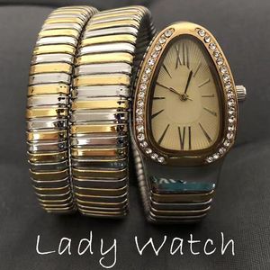 Dames kijken Luxury Watch Movement Kijk dameswatch 32 mm legering glazen spiegel Kwartsbeweging Elektronische horloges Casual Fashion Gift Ladies kijken Snake Watch