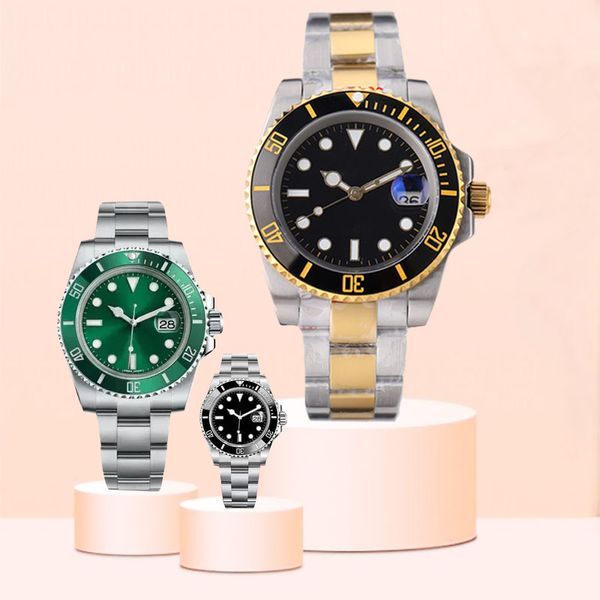 Venta de relojes para mujer, liquidación, fecha automática, reloj automático, hebilla plegable, acero inoxidable, zafiro luminoso, resistente al agua, verde, reloj clásico para mujer perpetuo