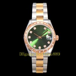 Dames Horloges Vrouwen 31mm Diamanten Wijzerplaat 278273 Roestvrij Stalen Armband Vouwsluiting 2813 Automatische Horloges Horloge