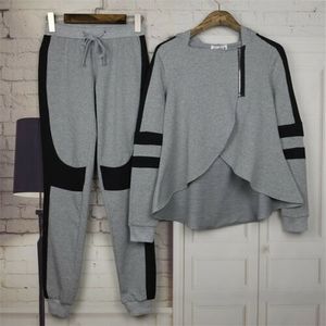 Dames Womens Sweatshirt Trainingspak Set Jogging Gym ZiP Loungewear Lounge Draag UK Summer Outfit voor Vrouw 210805