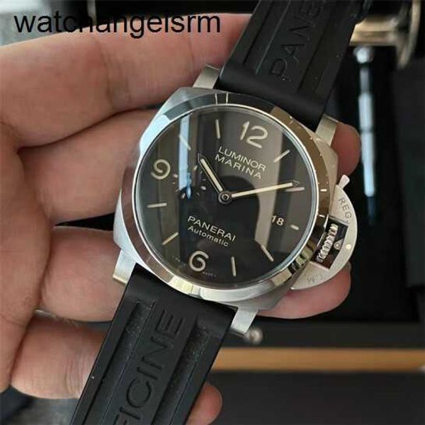 Gestion de bracelet pour dames Panerai Strap en caoutchouc en acier céramique titane métal mécanique mécanique mécanique de la série de montres masculines Luminor pam01312 diamètre 44 mm