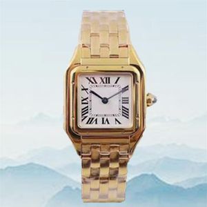 Dame aaa rechthoekig quartz horloge roestvrij staal glijdende gesp dames gouden horloges saffier lichtgevend duikhorloge Montre de Luxe259p