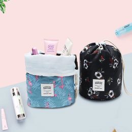 Lady Barrel Shaped Cosmétique Sac Grande Capacité Voyage Maquillage Sac Voyage Baril Panier De Rangement Pliable Étanche Sacs De Rangement LSK1353